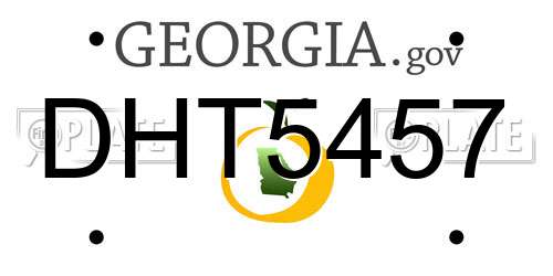 DHT5457 Georgia License Plate