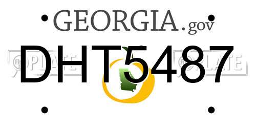 DHT5487 Georgia License Plate