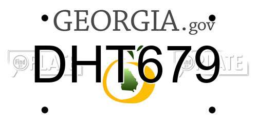 DHT679 Georgia License Plate