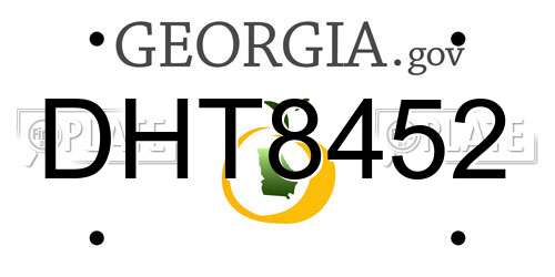 DHT8452 Georgia License Plate