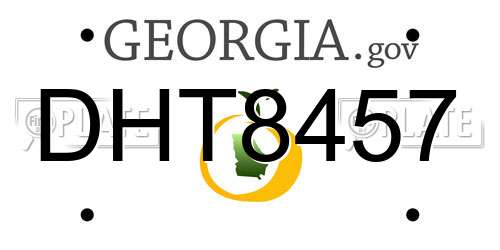 DHT8457 Georgia License Plate