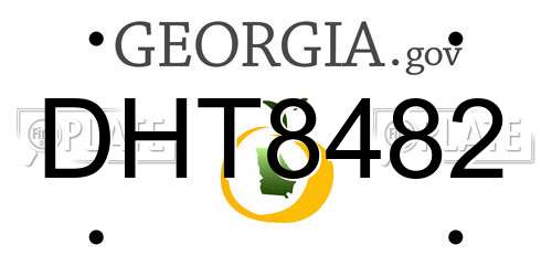 DHT8482 Georgia License Plate