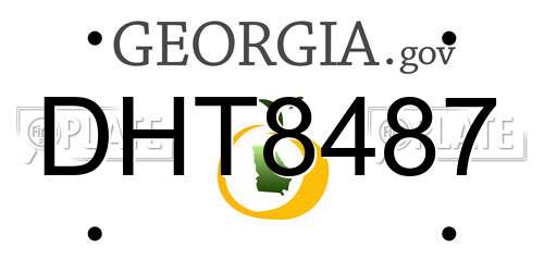 DHT8487 Georgia License Plate