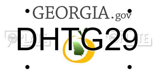DHTG29 Georgia License Plate