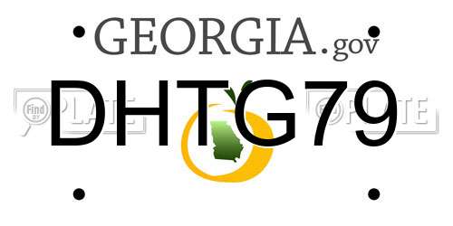 DHTG79 Georgia License Plate