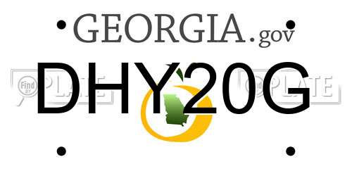 DHY20G Georgia License Plate