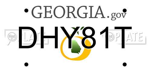 DHY81T Georgia License Plate