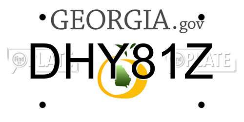 DHY81Z Georgia License Plate