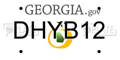 DHYB12 Georgia License Plate