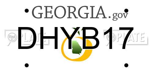 DHYB17 Georgia License Plate