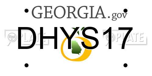 DHYS17 Georgia License Plate