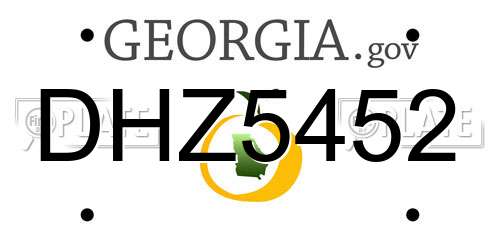 DHZ5452 Georgia License Plate