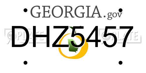 DHZ5457 Georgia License Plate