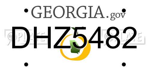 DHZ5482 Georgia License Plate