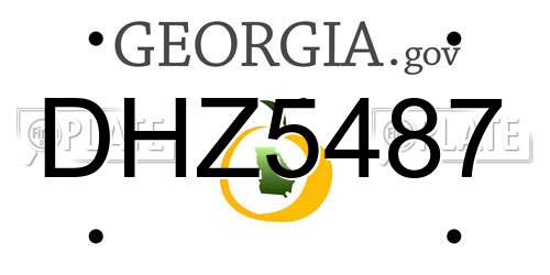 DHZ5487 Georgia License Plate