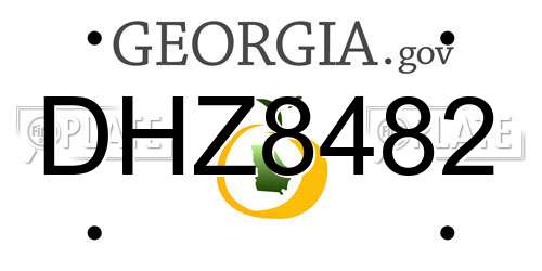 DHZ8482 Georgia License Plate