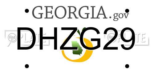 DHZG29 Georgia License Plate