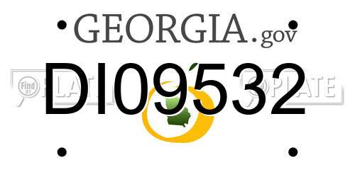 DI09532 Georgia License Plate