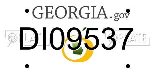 DI09537 Georgia License Plate