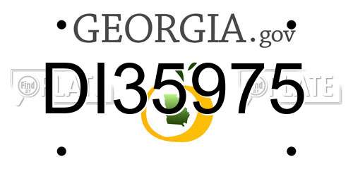 DI35975 Georgia License Plate
