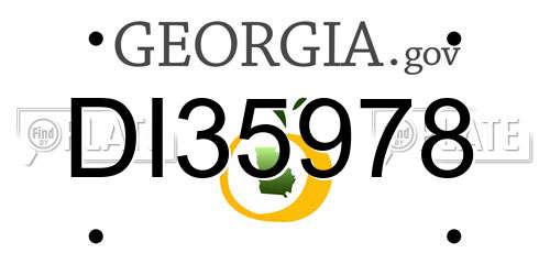 DI35978 Georgia License Plate