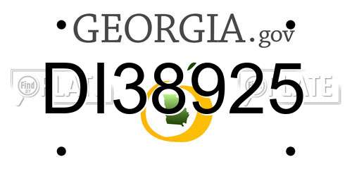 DI38925 Georgia License Plate