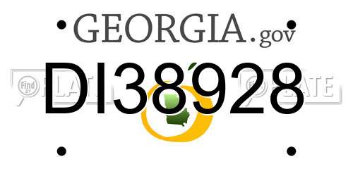 DI38928 Georgia License Plate