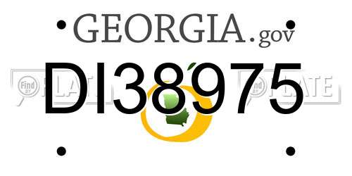 DI38975 Georgia License Plate