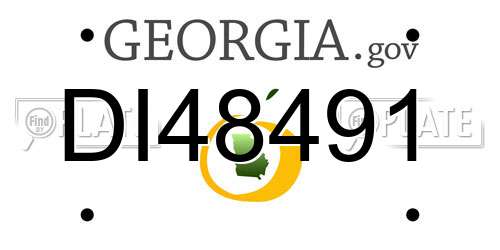 DI48491 Georgia License Plate