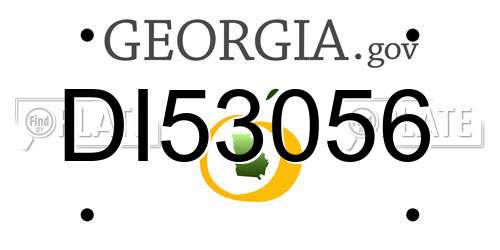 DI53056 Georgia License Plate