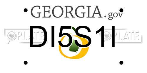 DI5S1I Georgia License Plate