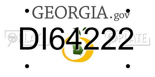DI64222 Georgia License Plate