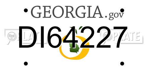 DI64227 Georgia License Plate