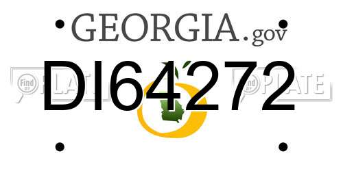 DI64272 Georgia License Plate