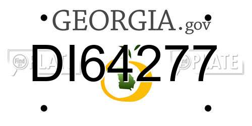 DI64277 Georgia License Plate