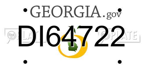 DI64722 Georgia License Plate