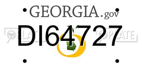 DI64727 Georgia License Plate