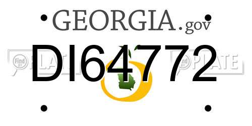 DI64772 Georgia License Plate