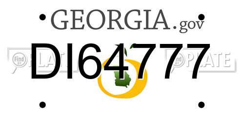 DI64777 Georgia License Plate