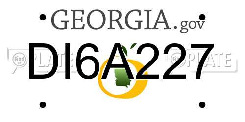 DI6A227 Georgia License Plate