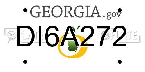 DI6A272 Georgia License Plate