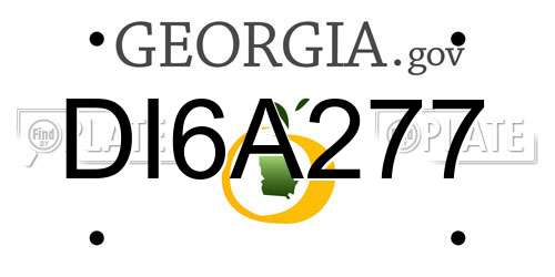 DI6A277 Georgia License Plate