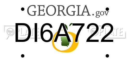 DI6A722 Georgia License Plate