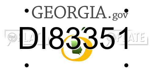 DI83351 Georgia License Plate