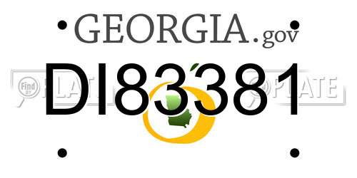 DI83381 Georgia License Plate