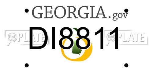 DI8811 Georgia License Plate