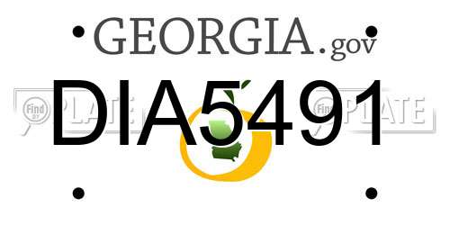 DIA5491 Georgia License Plate