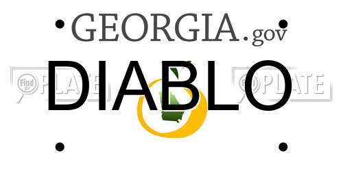 DIABLO Georgia License Plate