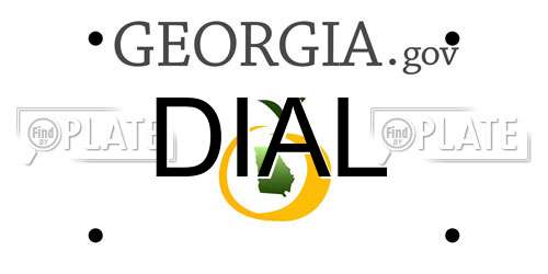 DIAL Georgia License Plate