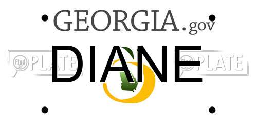 DIANE Georgia License Plate